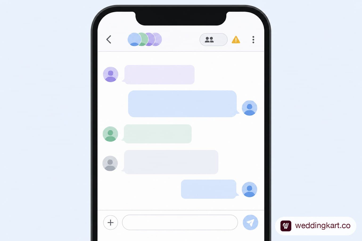 A phone screen showing a WhatsApp group with a 250 of 256 members indicator and a subtle warning icon