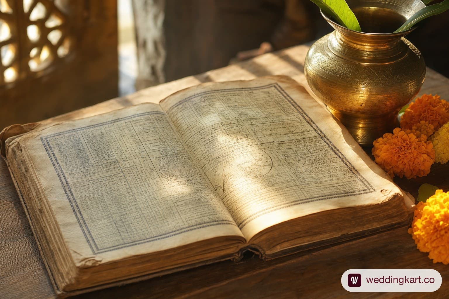 Open Hindu Panchang almanac used to calculate vivah muhurat dates.