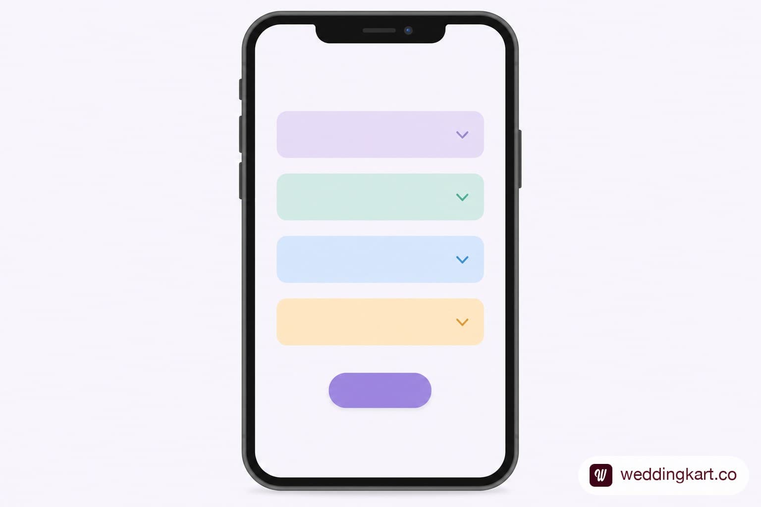 A wishes-generator interface mockup on a phone with dropdown menus for relationship, tone, and language and a generated wish below